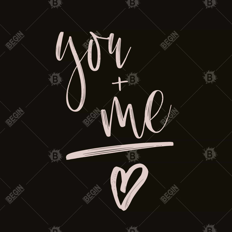 Toile encadrée de chambre à coucher «You + me» | Décoration intérieure