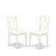 Chaises de salle à manger Clarksville - ensemble de 2 chaises en bois à dossier croisé, lin blanc-1255900256-1341032645