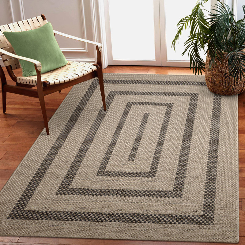 Monaco Geometric Indoor / Outdoor Rug, Rectangle 6'6" x 9'4"