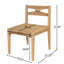 Chaises de patio en bois massif de style Mid-Century avec siège en osier tissé à la main Ziven-133533940