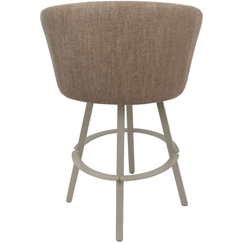 Tabouret de bar pivotant en métal 30 po avec base Warren, Beige, Polyester beige