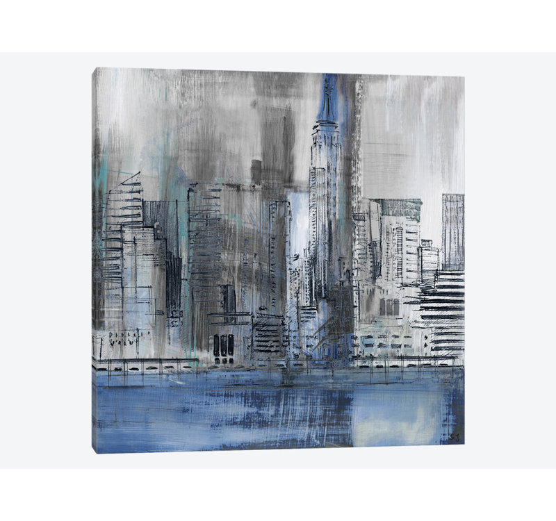 «Empire State», impression sur toile, H 12 po x l 12 po x P 1,5 po, Pas de tapis, Toile tendue