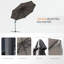Parasol en porte-à-faux 9,58 pi Moataz