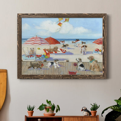 «Beach Bark Park II», reproduction d'art sur toile encadrée