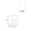 Meuble-lavabo flottant blanc moderne avec lavabo intégré et porte simple, profil de finition propre fixé au mur, panneau de particules