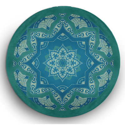 Tapis intérieur / extérieur en chenille tissé à la machine - vert