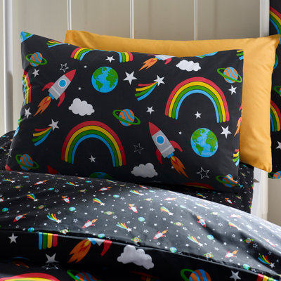 Rainbow Rockets Reversible Duvet Cover Set