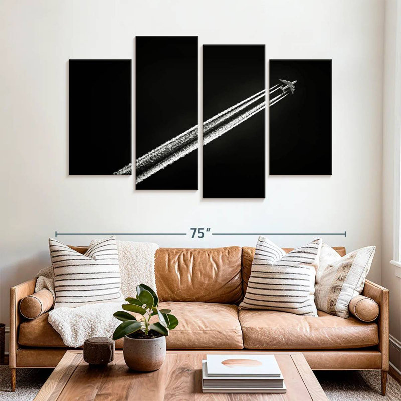 Mait Plane Contrails, H 42 po x l 68 po