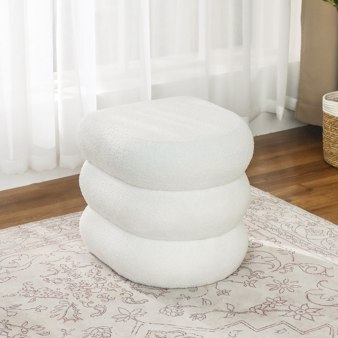 Semi-Circle Ottoman Footrest Wrought Studio™ Upholstery 