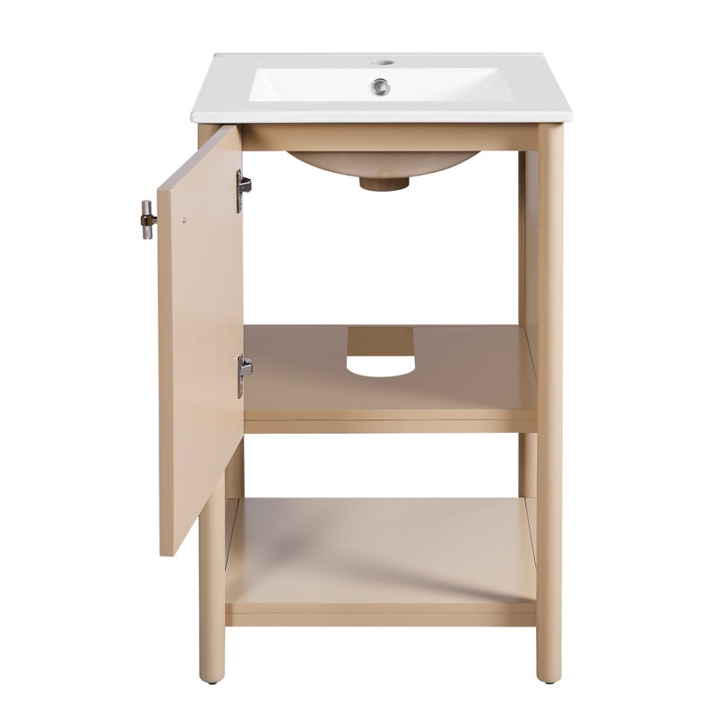Meuble-lavabo de 20 pouces avec lavabo en céramique