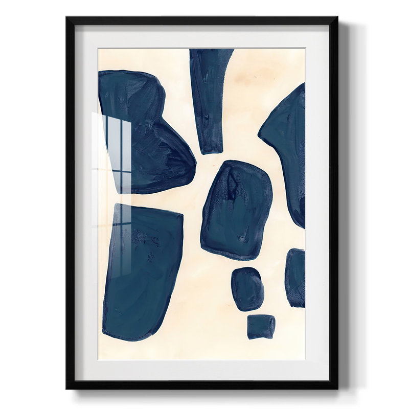 Pièces bleues I - impression encadrée, H 28,5 po x l 20,5 po, Noir