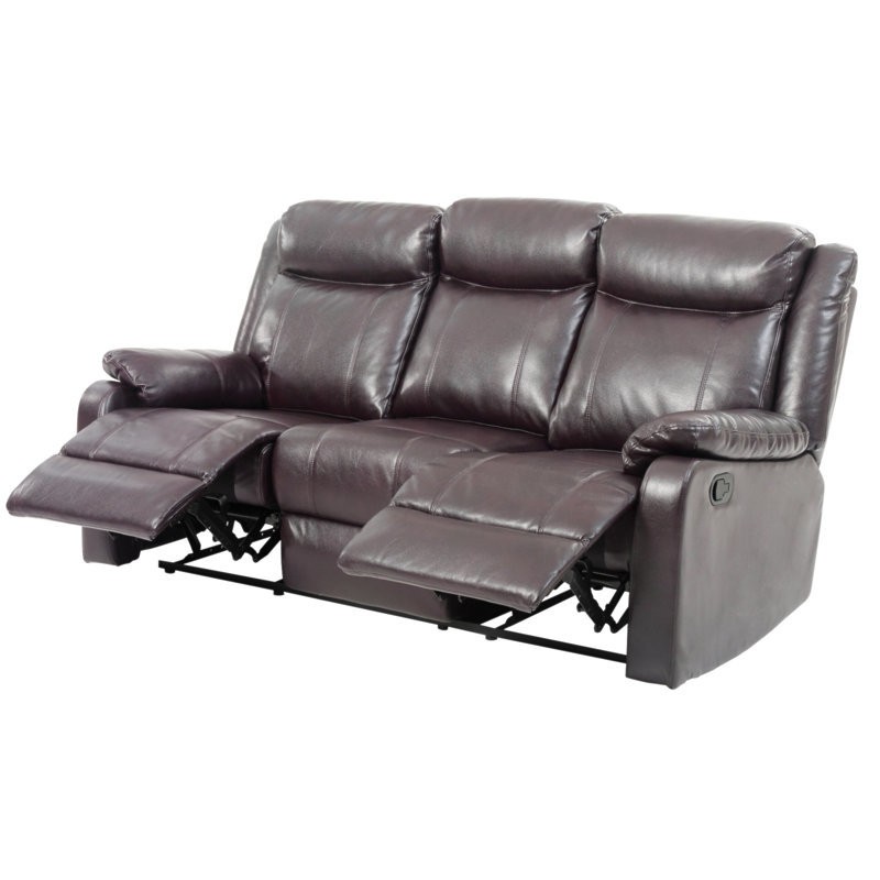 Glory Furniture Ward G760A-RS Double Reclining Sofa, Dark Brown