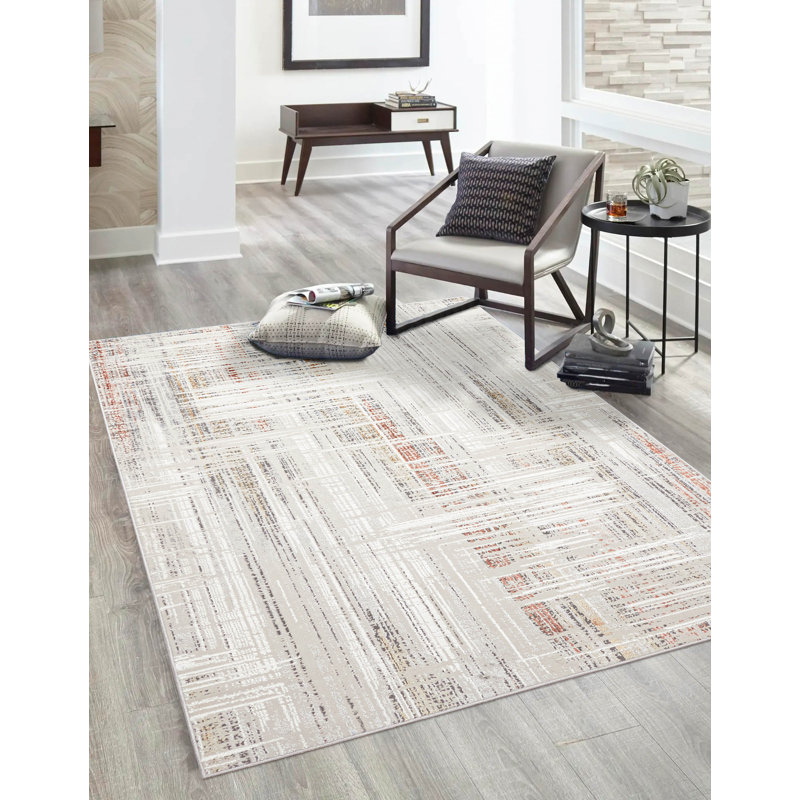 Tapis gris Quinn 5 pi 0 po x 8 pi 0 po, Rectangle de 5 pi x 8 pi