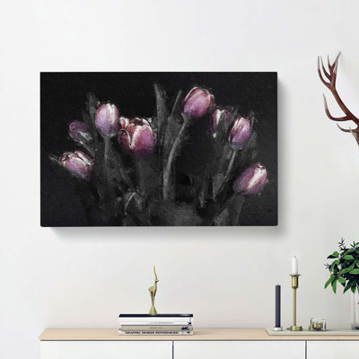 Tulip Flowers In Purple - Wrapped Canvas