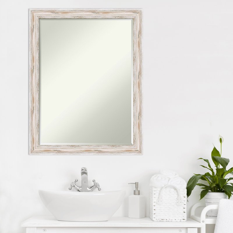 Petit miroir mural biseauté Saticoy Alexandria, 27 po x 21 po