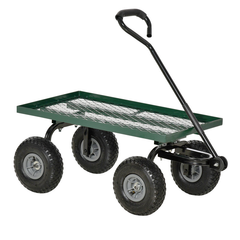 Chariot de jardin robuste, capacité de 330 lb, Noir, noir, noir, noir