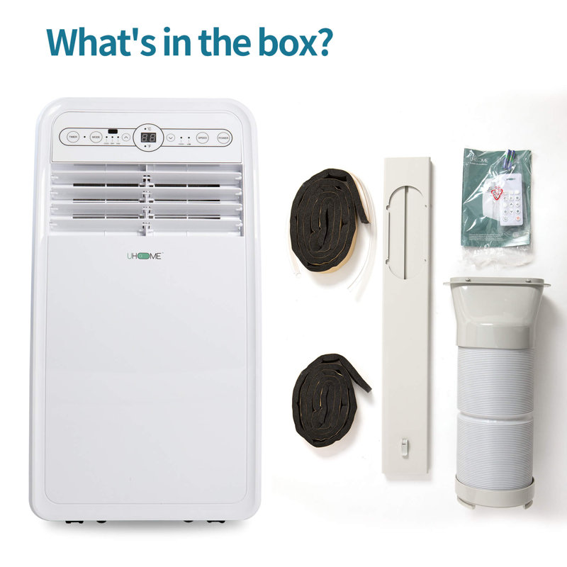 Uhome 8000 BTU(ASHRAE) Portable Air Conditioner for 200 Square Feet with Remote Included