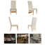 Chaise d'appoint en acier inoxydable blanc Bersi