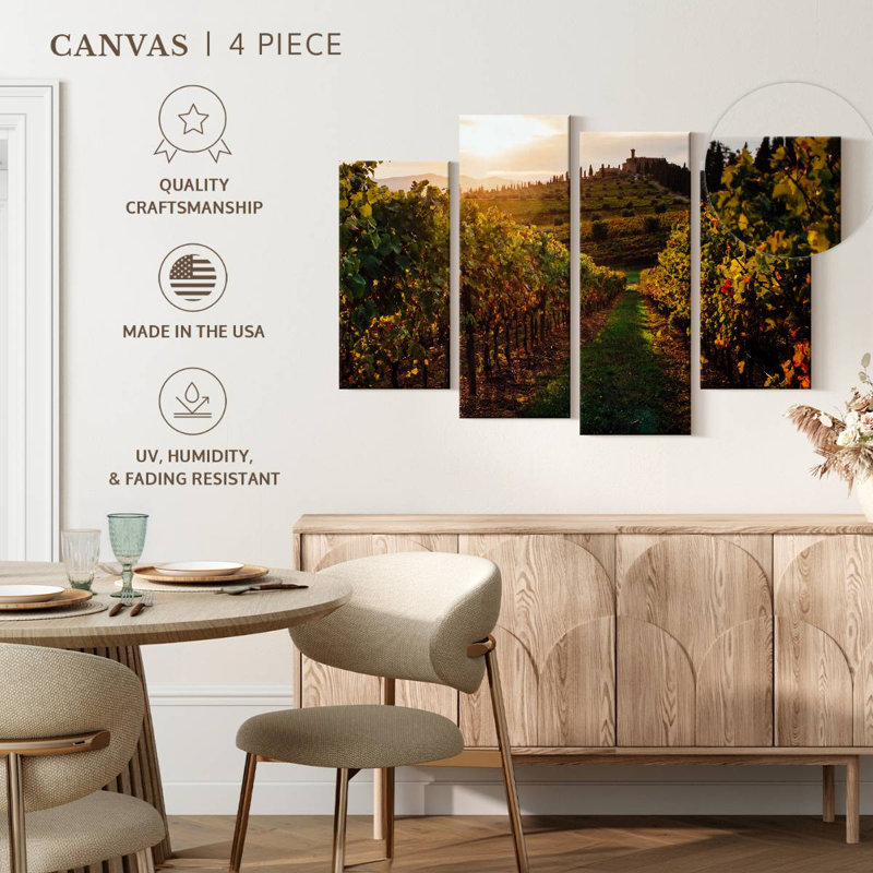 Alvord Tuscan Vineyard Sunset, H 42 po x l 68 po