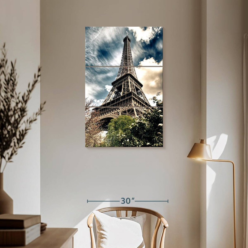 Nicci Eiffel Tower From Below, 57" H x 36" W