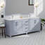 Meuble-lavabo double avec comptoir Carrara-110903932