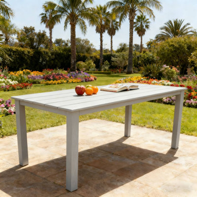 Wood-Textured Dining Table
