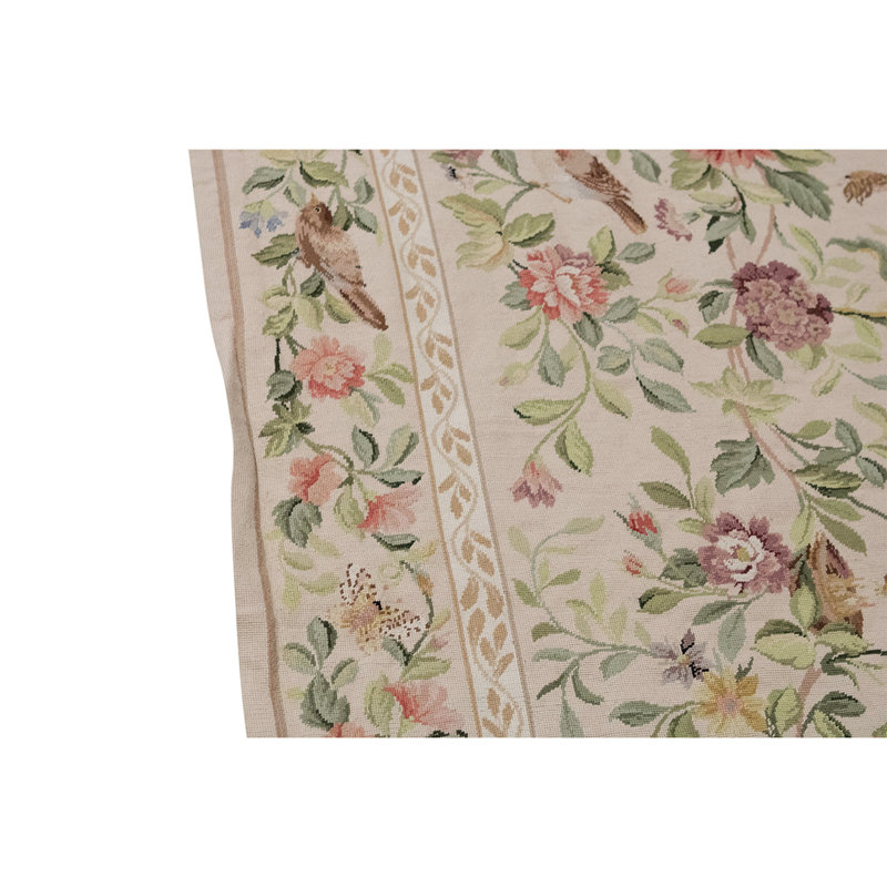 Hand Knotted Wool Floral Area Rug