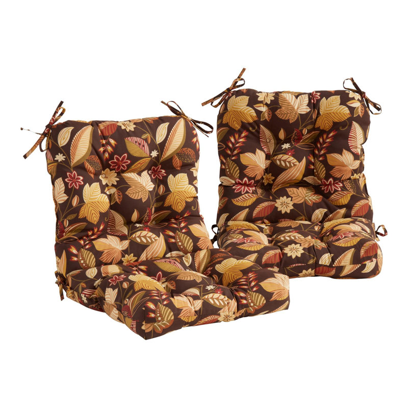 Coussin de salle à manger East Urban Home, Fleurs forestières