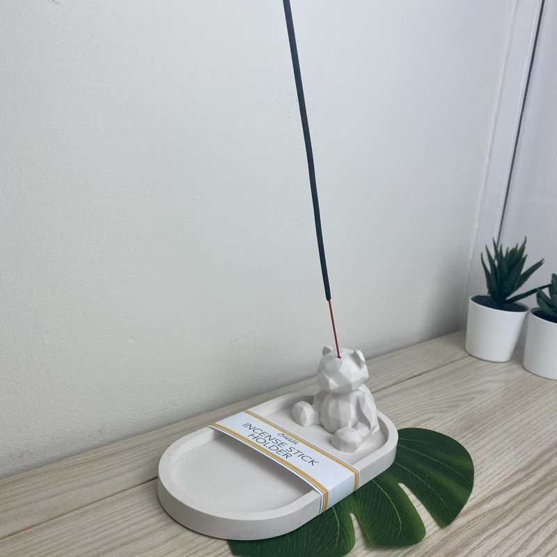 White Bear Incense Holder Dish