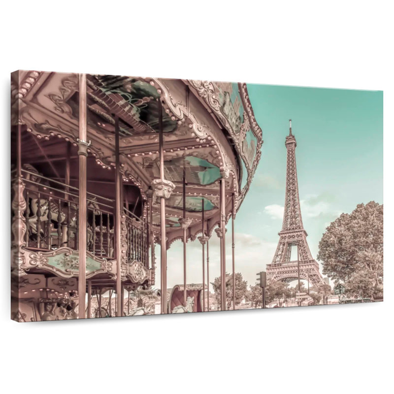 Lilie typique de Paris, style rétro, H 26 po x l 39 po