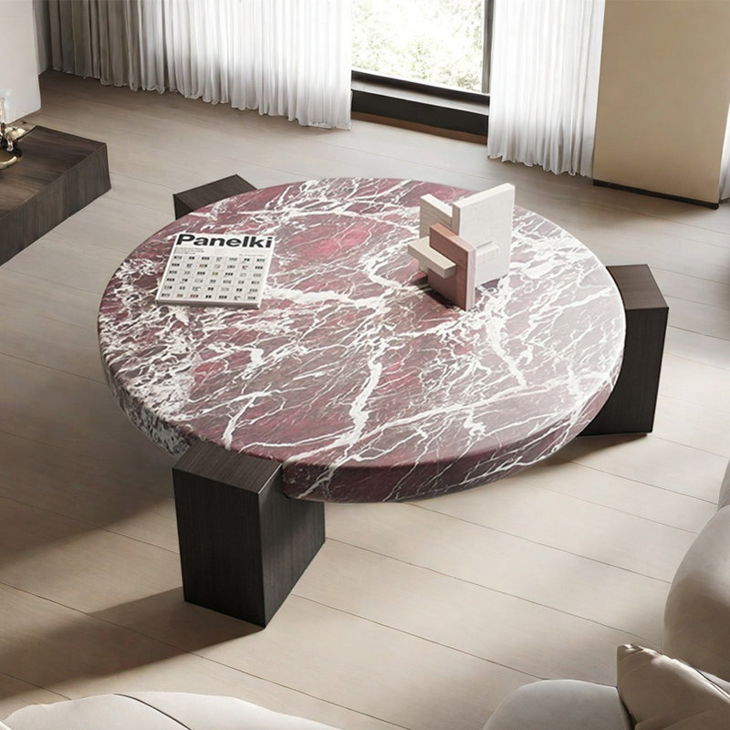 Table basse Creative, H 11,8 po x l 31,5 po x P 31,5 po, Rouge