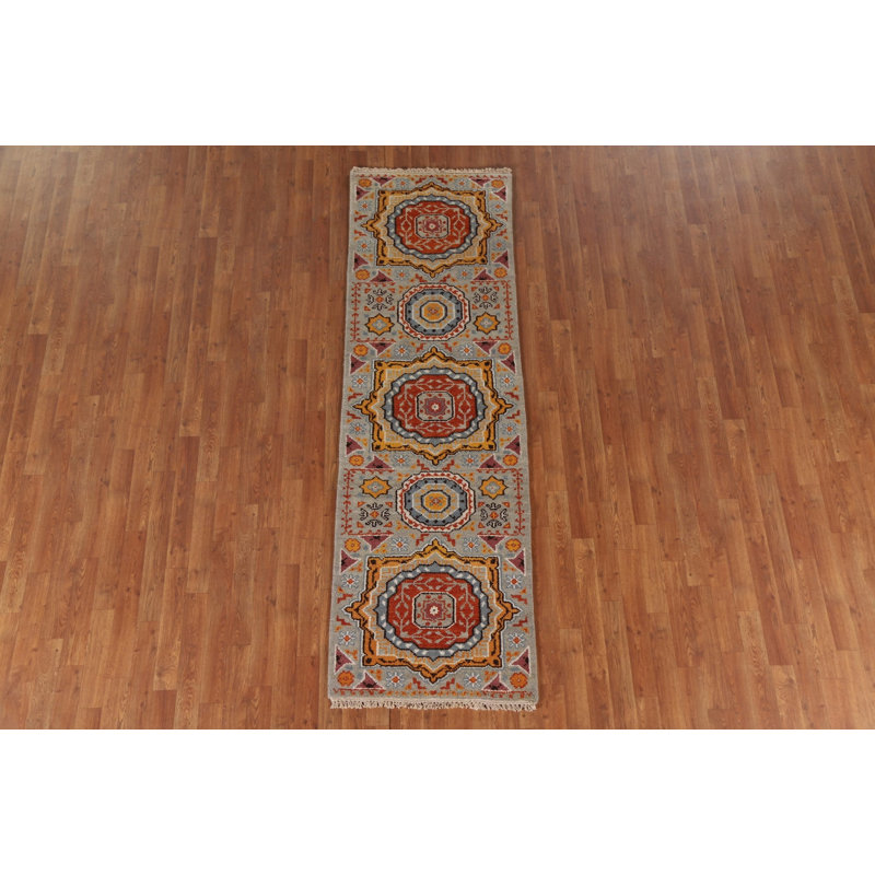 Tapis de couloir oriental géométrique 2 x 8