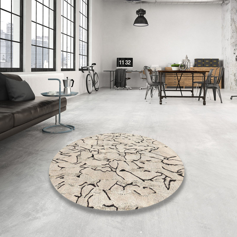 Abstract Indoor Rug, Round 6'