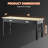 Ato 60"W Adjustable Height Multifunctional Workbench With 2 Drawers、Pegboard And  Power Outlets, 2000Lbs Load