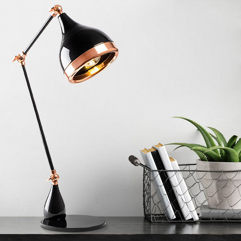 Lampe de bureau noire 20,08 po Julius