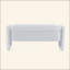 Élégant banc de rangement avec repose-pieds en forme de boucle avec un design simple et grand-1235479848