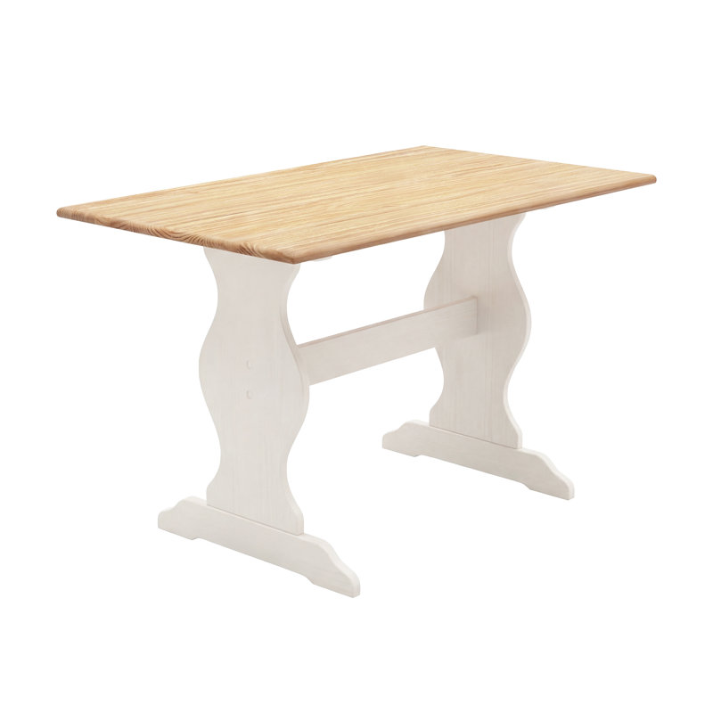 Table Chelsea blanche et naturelle, Blanc et naturel