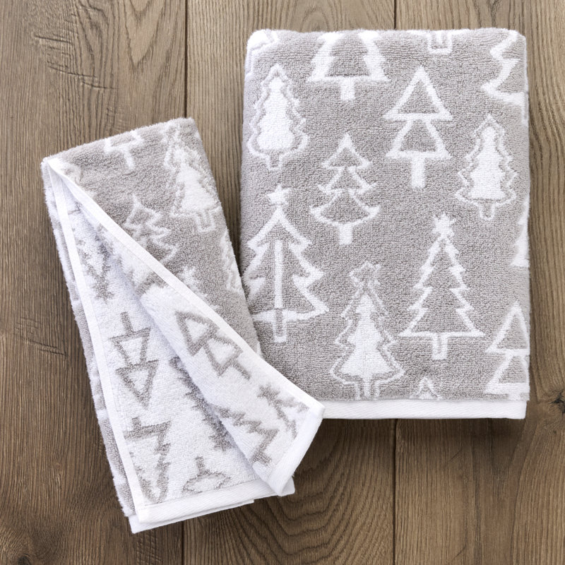 Mod Tree Jacquard Bath-Gray, Gray