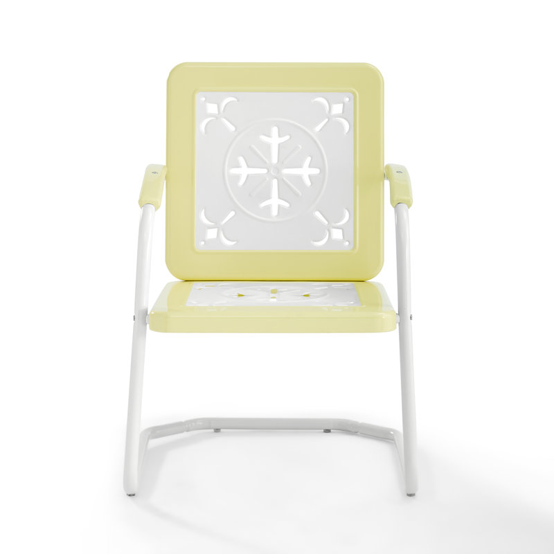 Chaise de patio Jorah, Brillance jaune pastel