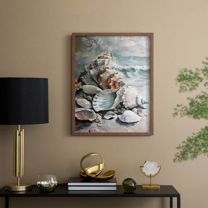 NAUTICAL Series CCXC - reproduction encadrée de qualité supérieure - prête à être accrochée - aucun clou requis, Noyer