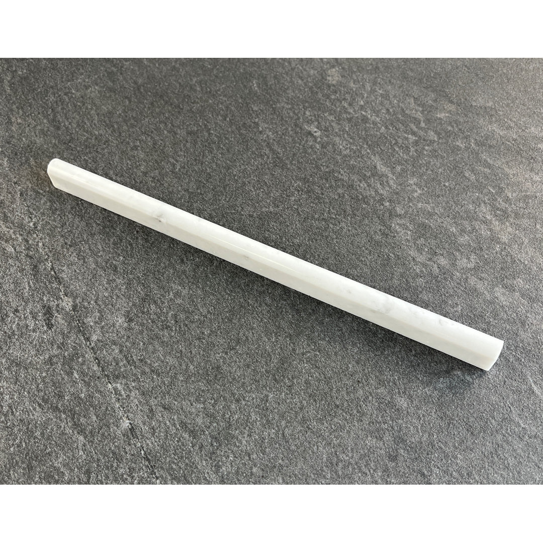 12" X 0.5" Marble Pencil Liner Tile Trim (Set of 18) ES Stone 