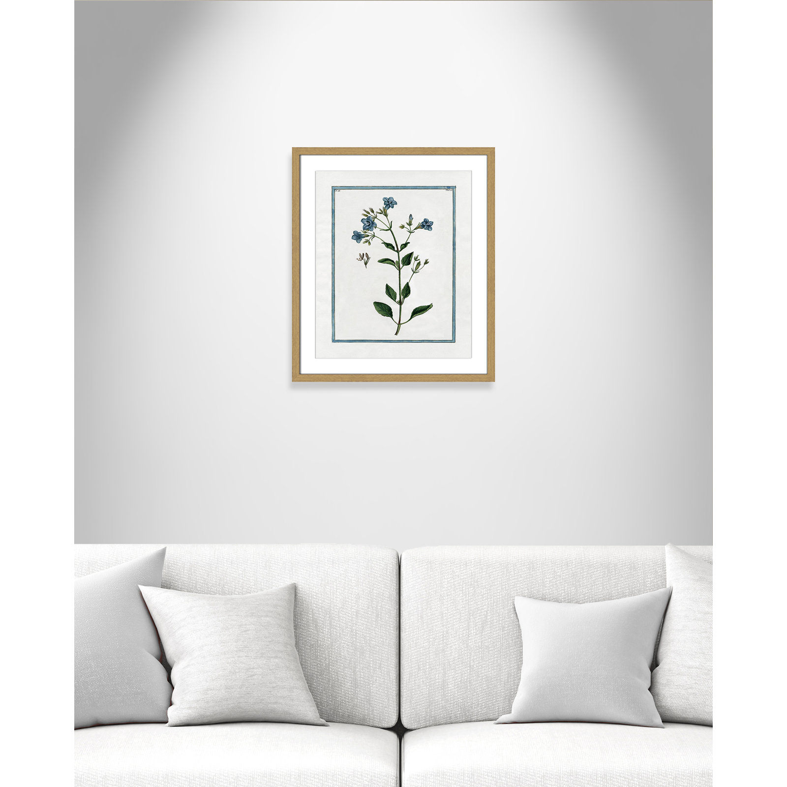 Shabby Elegance Botanical II - Framed Art, 16" W x 19" H, Natural Framed