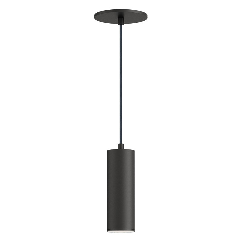 Calibro-Outdoor Pendant, Black, 7.5" H x 2.5" W x 2.5" D