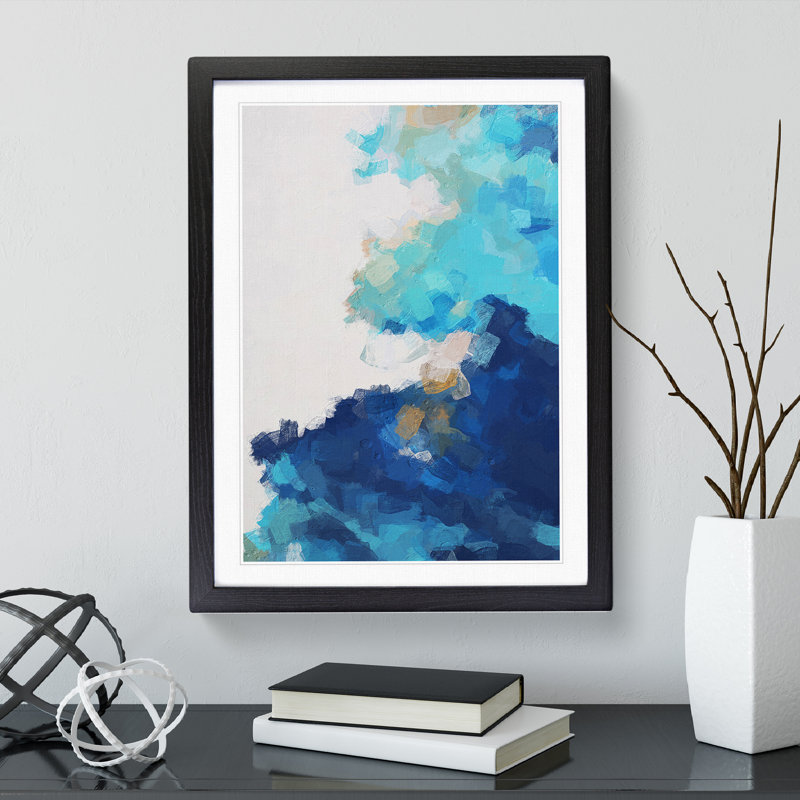 Code Of A Creature Abstract - Single Picture Frame Painting, 64cm H x 46cm W x 2cm D, Black
