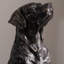 Présentoir de salon en bronze taille réelle en résine Labrador