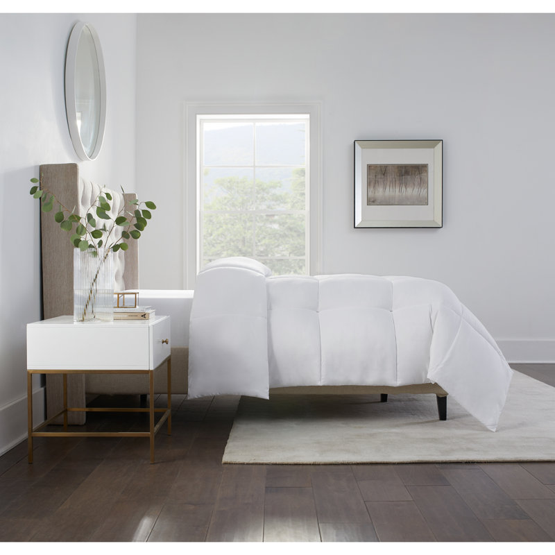 Simply Clean White Microfiber Comforter, King Comforter