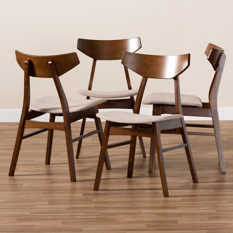 44.96cm H Polyester Blend Upholstered Side Chair in Light Beige, Light Beige