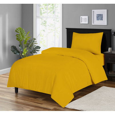 Microfiber No Pattern Duvet Cover Set with Pillowcases Included