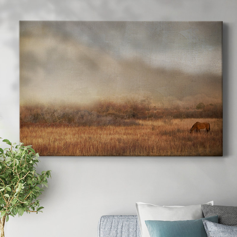 «Grazing at Sunset», toile tendue avec châssis, H 12 po x l 18 po