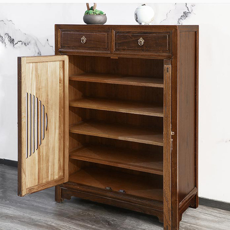 New Chinese Zen Style Shoe Cabinet 20 Pair Shoe Storage Cabinet